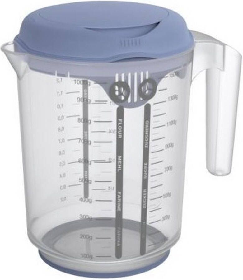 Rotho mixbeker met spatdeksel 1 5 l fresh horizon blauw