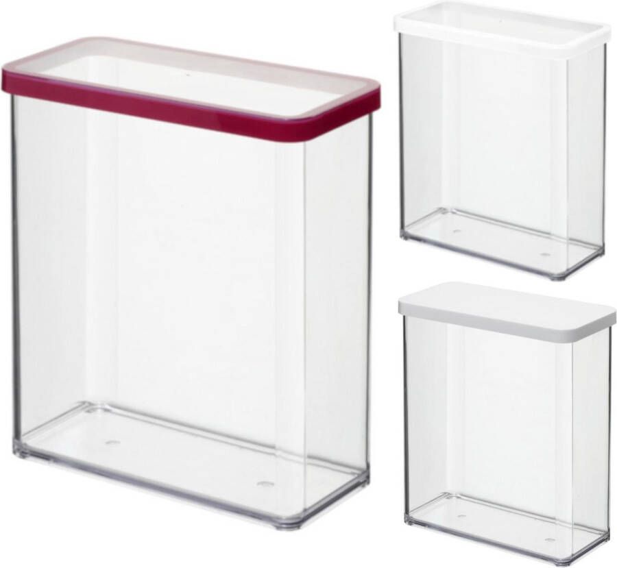 Rotho Premium Can LOFT 20x10x21 cm Transparant Wit 3200 ml