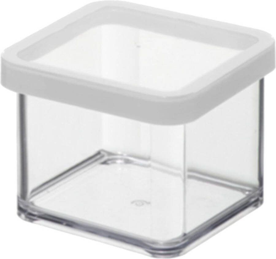 Rotho Voorraadbus Vershouddoos Voorraadpot 10x10x7 cm Transparant Wit 500 ml