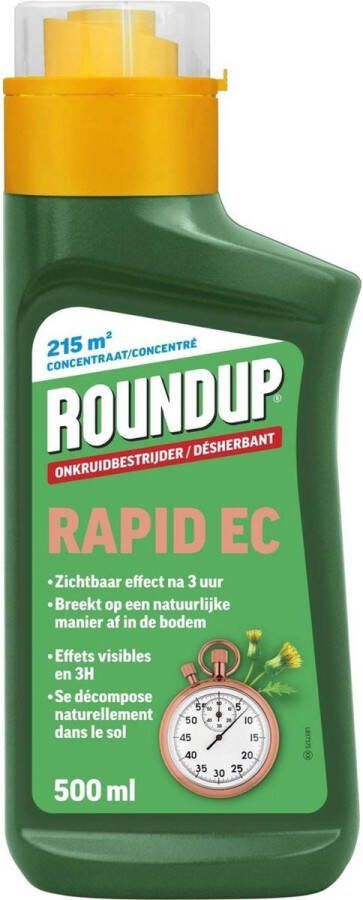 Roundup Rapid concentraat onkruidbestrijder op basis van pelargonzuur 500ml voor 215m² Geconcentreerd
