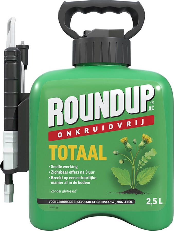 ROUNDUP Totaal Onkruidvrij Kant en Klaar Spray incl. Drukspuit 2 5L voor 25m² Onkruidverdelger Onkruidverwijderaars zonder glyfosaat