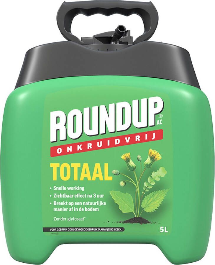 ROUNDUP Totaal Onkruidvrij Kant en Klaar Spray incl. Drukspuit 5L voor 50m² Onkruidverdelger Onkruidverwijderaars zonder glyfosaat