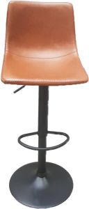 Rousseau barstoel verstelbaar kunstleder kleur cognac 1 stoel
