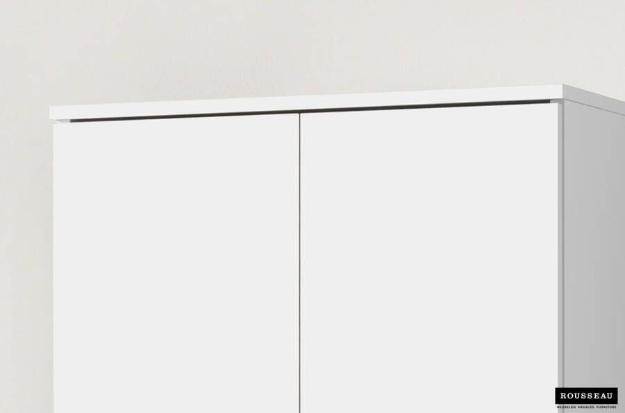 Rousseau Opbergkast Ray 60cm met 2 deuren en 4 legplanken wit