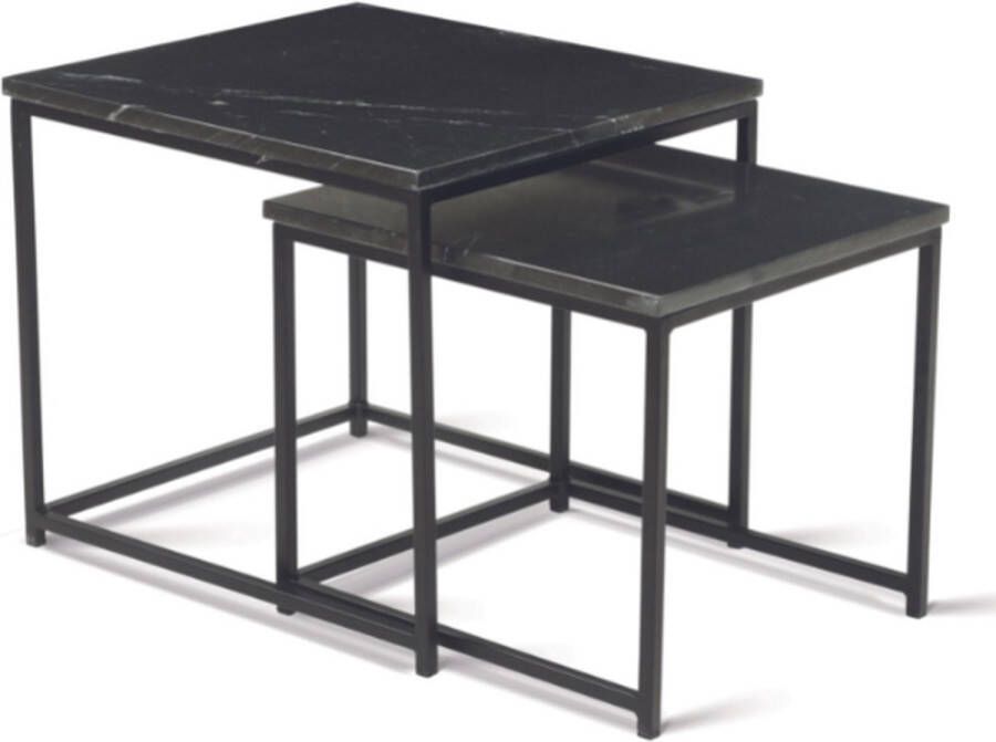 Rousseau Salontafel Zwart 50x50x45 cm