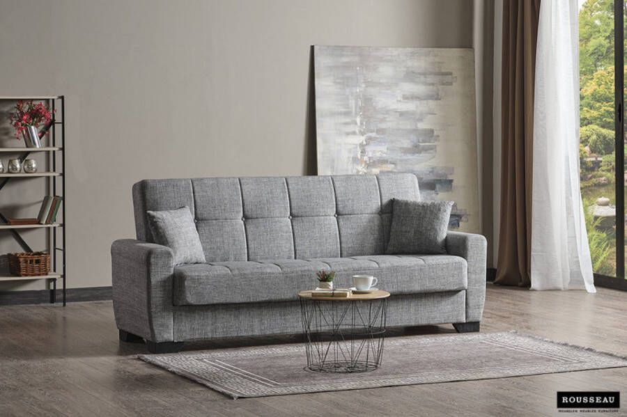 Rousseau Slaapbank Mersin Lichtgrijs Salon Sofa Bed