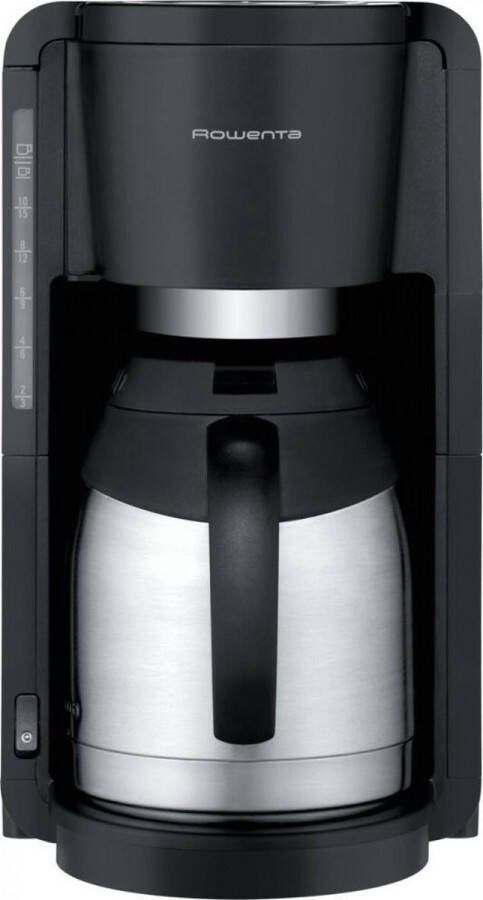 Rowenta Filterkoffieapparaat CT3818 Adagio milano 1 25 l Edelstalen thermoskan 10-15 kopjes inhoud 1 25 liter automatische uitschakeling zwart edelstaal