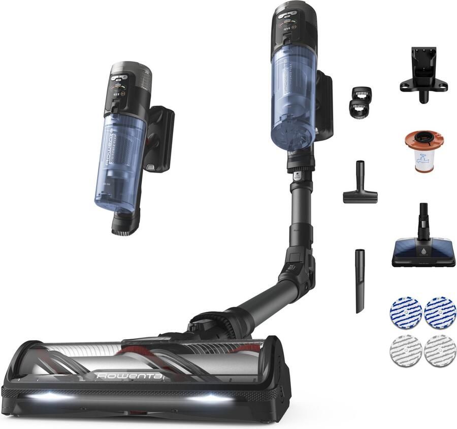 Rowenta X-Force Flex 12.60 NEO RH9LC1 Steelstofzuiger draadloos Allergy Aqua