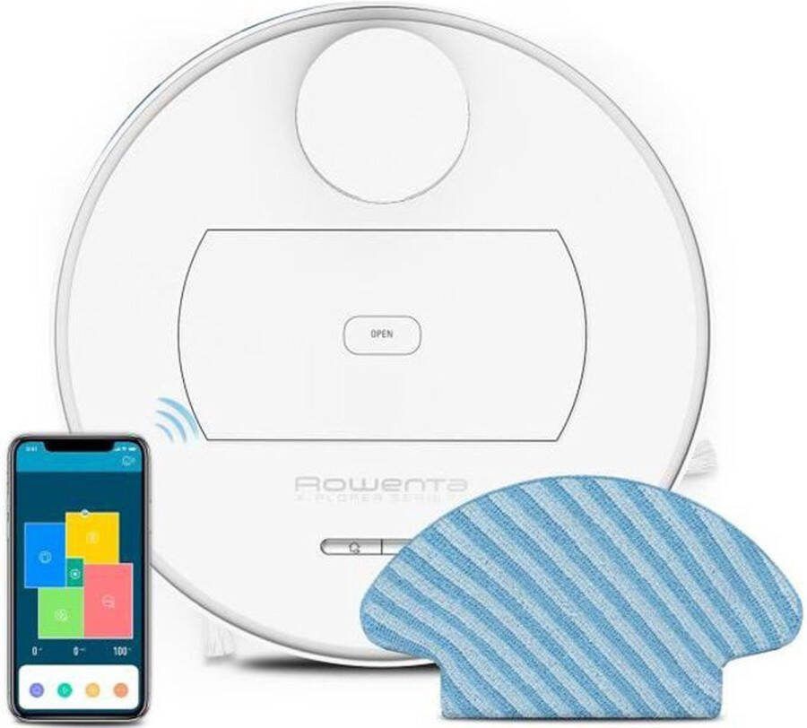Rowenta Nat-droog-robotstofzuiger X-Plorer Serie 75 RR7687 Zeer nauwkeurige navigatie allergie-kit en animal Care 4 in 1 reinigingsresultaat smartphone & Voice-Assistant compatibel