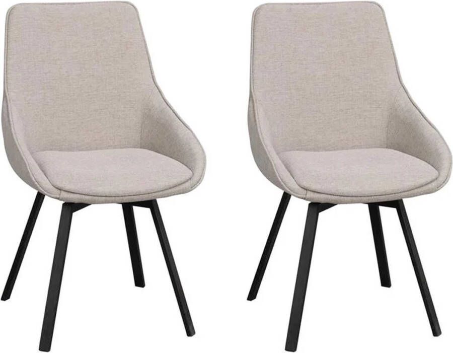Rowico Home Alison Draaibare Eetkamerstoel Beige Set Van 2