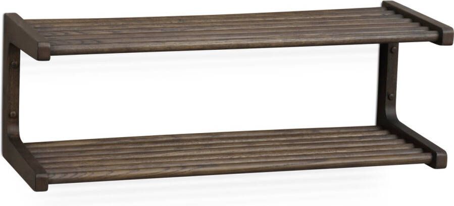 Rowico Home Inverness houten schoenenrek donker eiken 80 x 28 cm