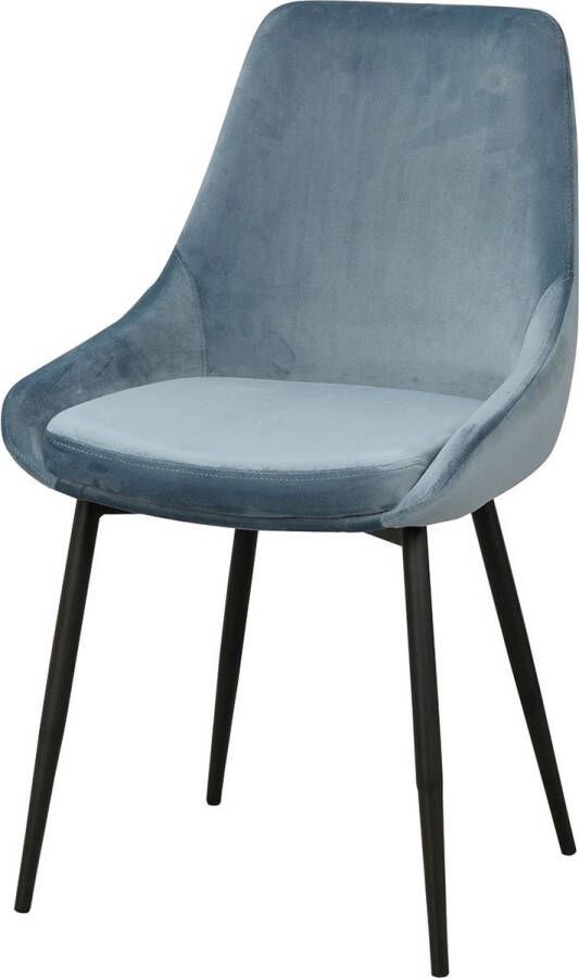 Rowico Home Sierra Velvet Eetkamerstoel Blauw