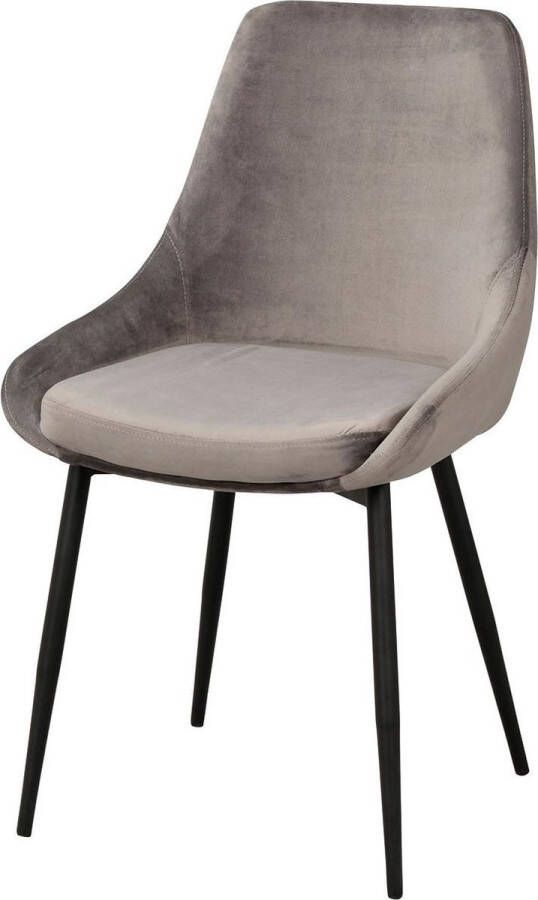 Rowico Home Sierra Velvet Eetkamerstoel Grijs