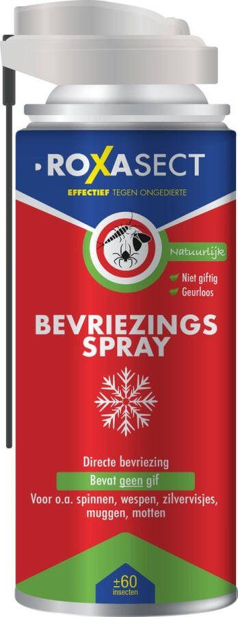 Roxasect Bevriezingsspay Insectenspray Ongediertebestrijding Zonder Pesticiden en Gif Tegen Kruipende en Vliegende insecten 500 ml