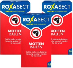 Roxasect Mottenballen 3 x 20 stuks Voordeelverpakking