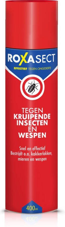Roxasect Spray tegen Kruipende Insecten en Wespen Insectenspray Ongediertebestrijding Insecten Spray 400 ml