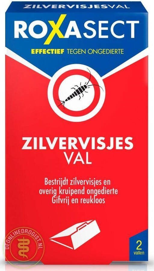 Roxasect zilvervisjesval 2 stuks zilvervis lokstof ongediertebestrijding insectenval binnen buiten zilvervisval