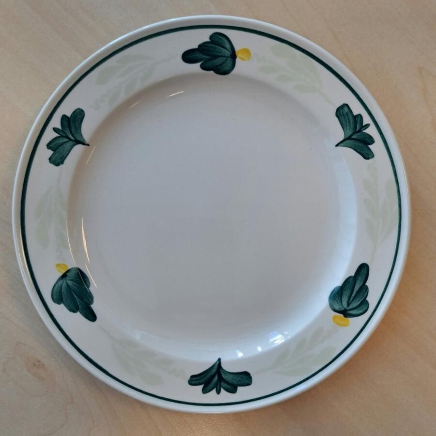 Royal Boch Boerenbont Schotel Aquarelle licht groen 17cm