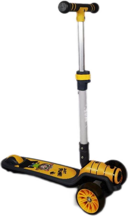 Royal B.V. Kinderstep 3-12 jaar opvouwbare kinderstep met 3 verstelbare hoogtes 3 knipperende wielen en antislip deck geschikt voor jongens en meisjes vanaf kleuterleeftijd tot 80 kg veilig premium kinderskateboard Voertuig (Scooter Rok Scooter