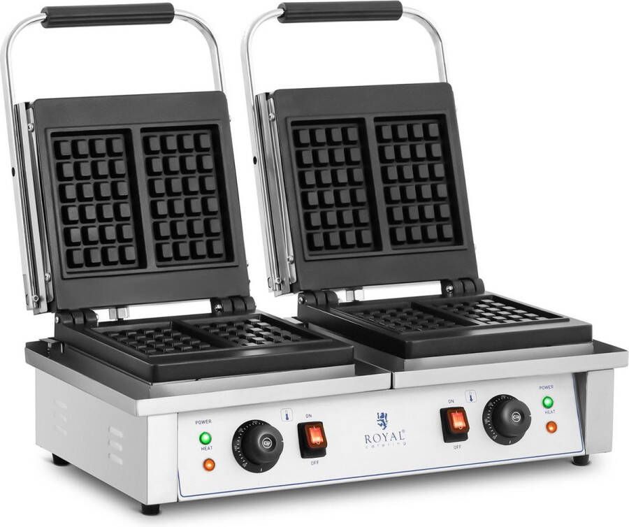 Royal Catering Dubbel Wafelijzer Belgische wafels royal_catering 2 x 2.000 W