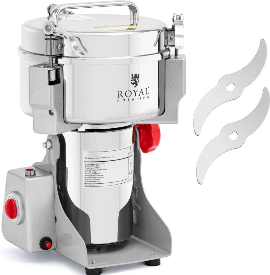 Royal Catering Elektrische kruidenmolen 1000 g 20 x 9 cm 3000 B