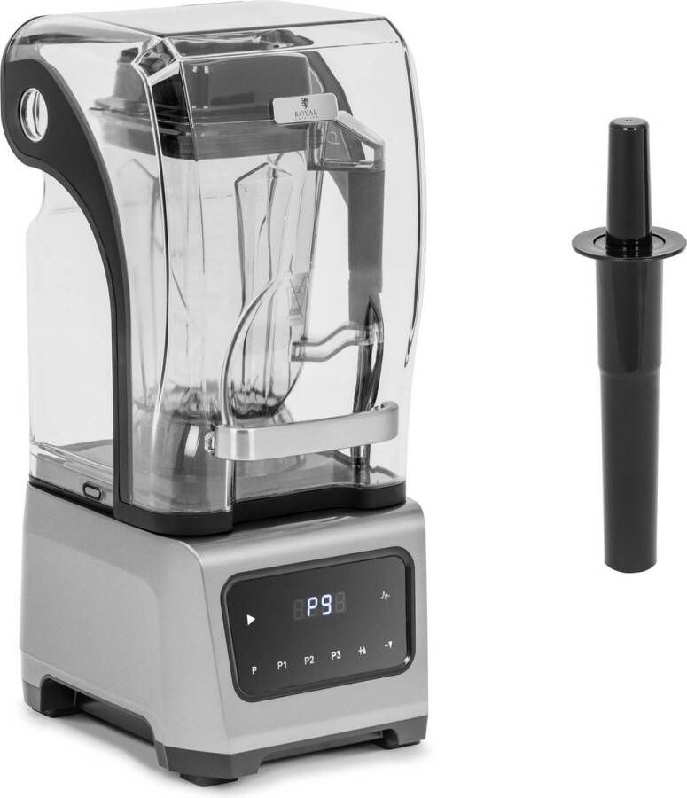 Royal Catering Keukenmixer met geluidsisolerende kap 1680 W 2 5 l digitaal display pulsfunctie 24.500 tpm