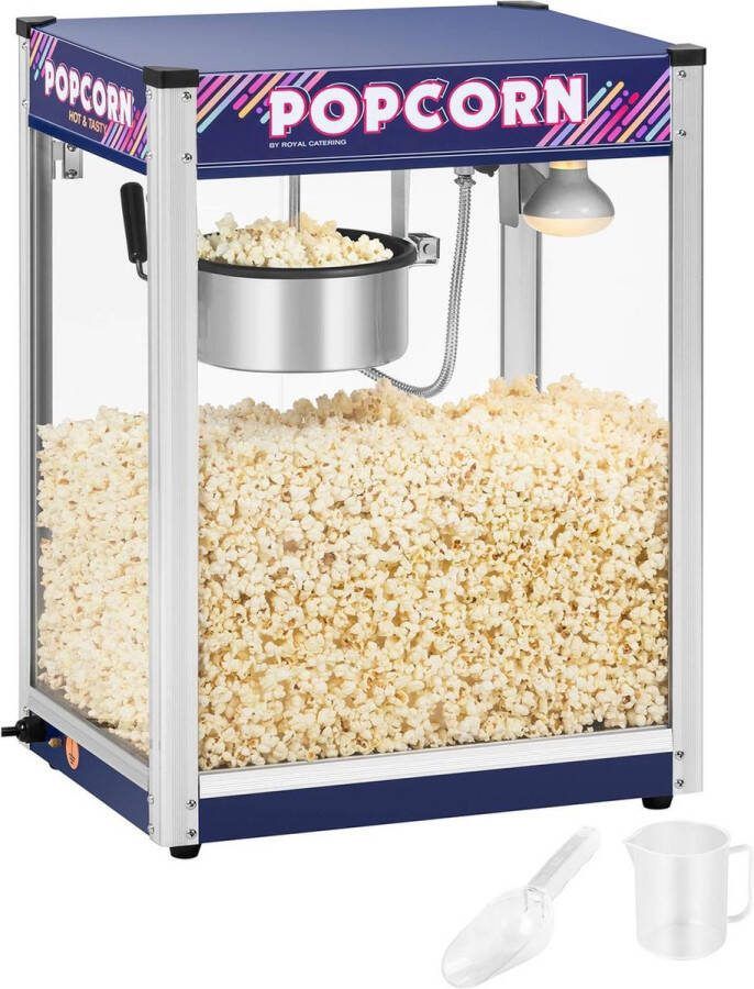 Royal Catering Popcorn Machine blauw 8 ons