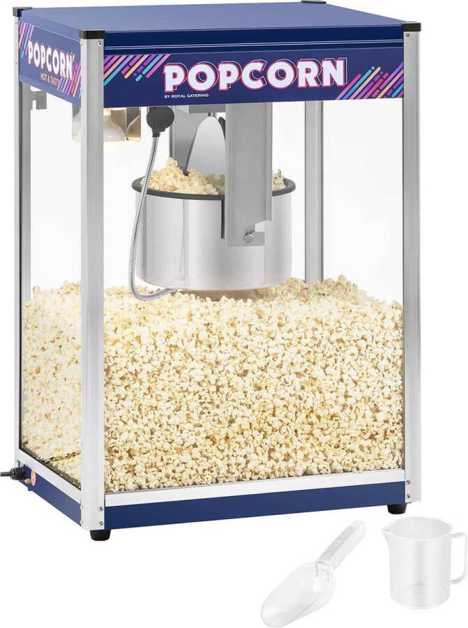 Royal Catering Popcorn Machine blauw 16 ons XXL