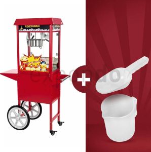 Royal Catering Popcorn Machine met kar Rood