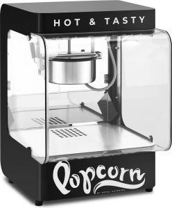 Royal Catering Professionele popcornmachine retro design 4 5 kg u 1.2 l zwart