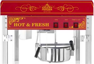 Royal Catering Popcornmachine Retro design Rood
