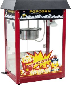 Royal Catering Popcorn machine Zwart Rood 16 L per uur