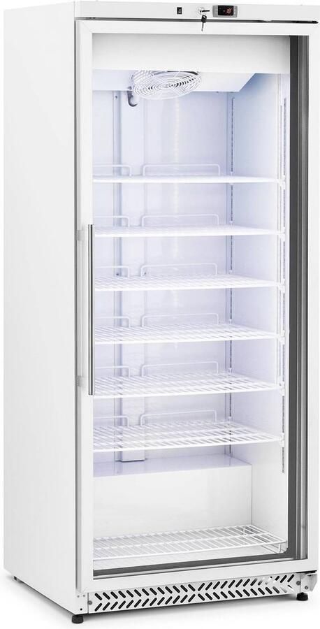 Royal Catering diepvries 580 L glazen deur Stříbrná koelmiddel R290