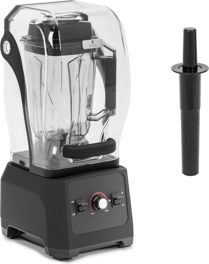 Royal Catering Keukenmixer met geluidsisolerende kap 1680 W 2 5 l pulsfunctie 24.500 tpm