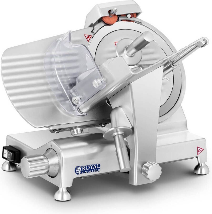 Royal Catering Vleessnijmachine 250 mm tot 12 mm aluminium handgrepen