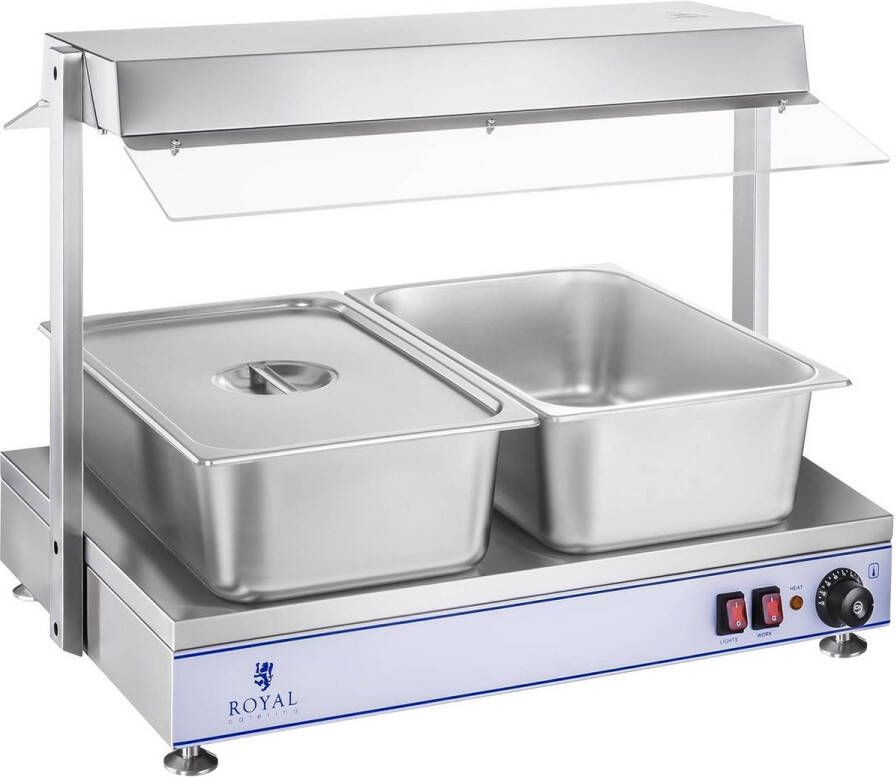 Royal Catering Warmhoudplaat 2 halogeenlampen 1.100 W