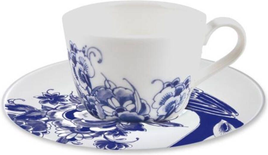 Royal Delft Porseleine fles- Koffie kop en schotel