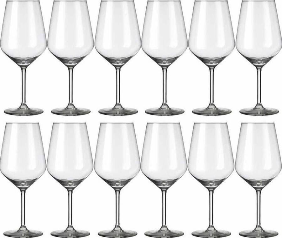 Royal Leerdam 12x Luxe wijnglazen voor witte wijn 380 ml Carre 38 cl Witte wijn glazen Wijn drinken Wijnglazen van glas