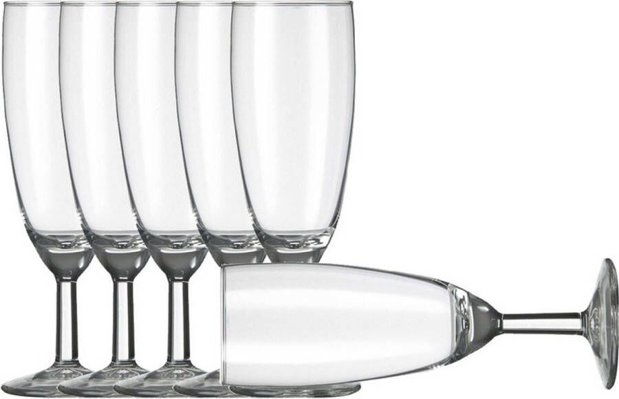 Royal Leerdam 6x Champagneglazen flutes transparant Vinata 150 ml 15 cl Champagne glazen Champagne drinken Champagneglazen van glas