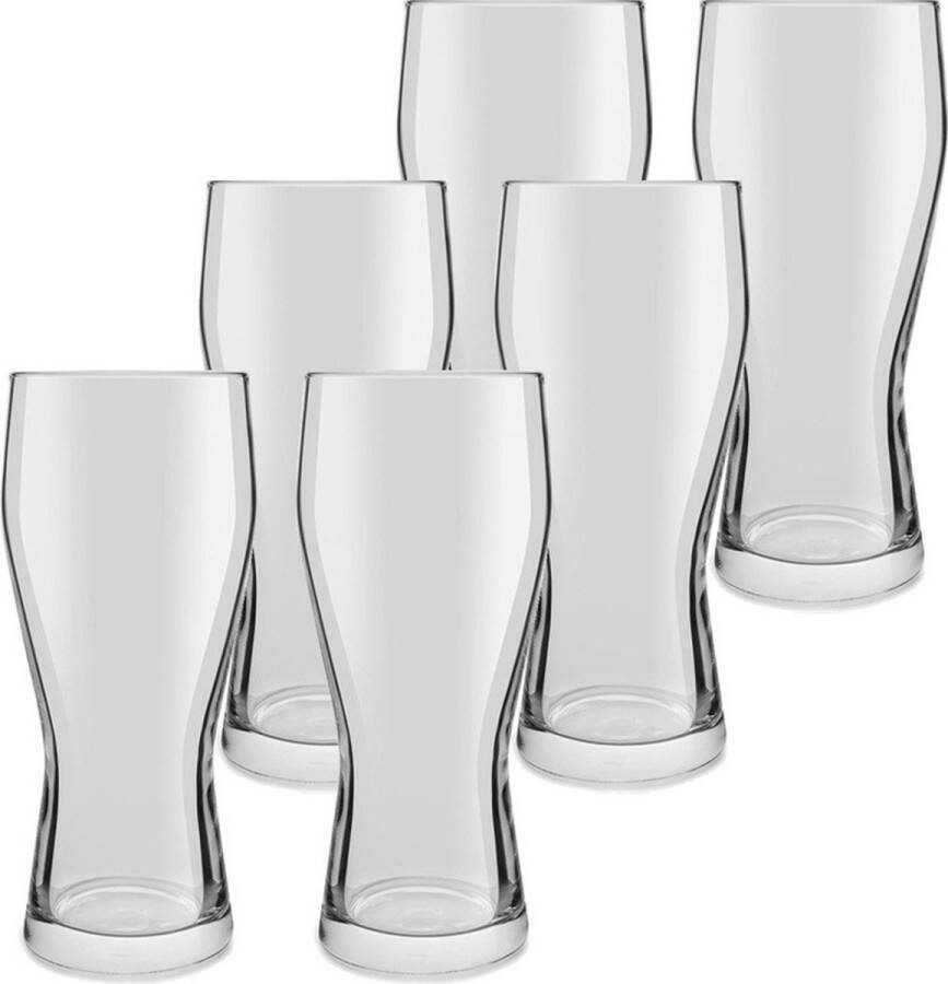 Royal Leerdam 6x Speciaal bierglazen transparant 400 ml Mainz Bierglazen