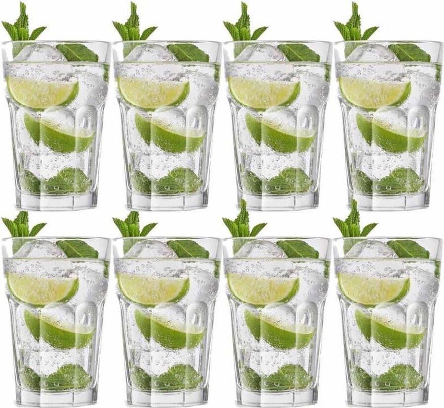 Royal Leerdam 8x Drinkglazen waterglazen 440 ml Oban serie 40 cl Drink glazen Drinks drinken Drinkglazen van glas
