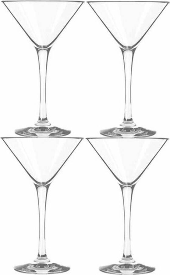 Royal Leerdam 8x stuks cocktails martini glazen transparant van 250 ml Cocktails drinken