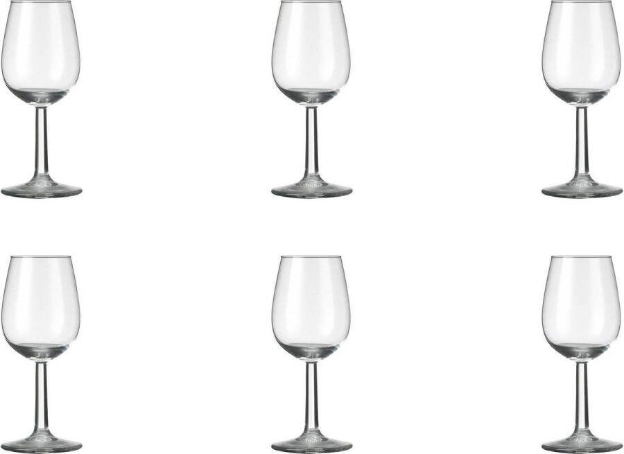 Royal Leerdam Set van 12x stuks Port sherryglazen transparant 140 ml serie Bouquet 14 cl Likeurglazen