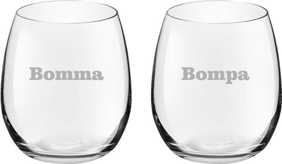 Royal Leerdam Drinkglas gegraveerd 39cl Bomma-Bompa