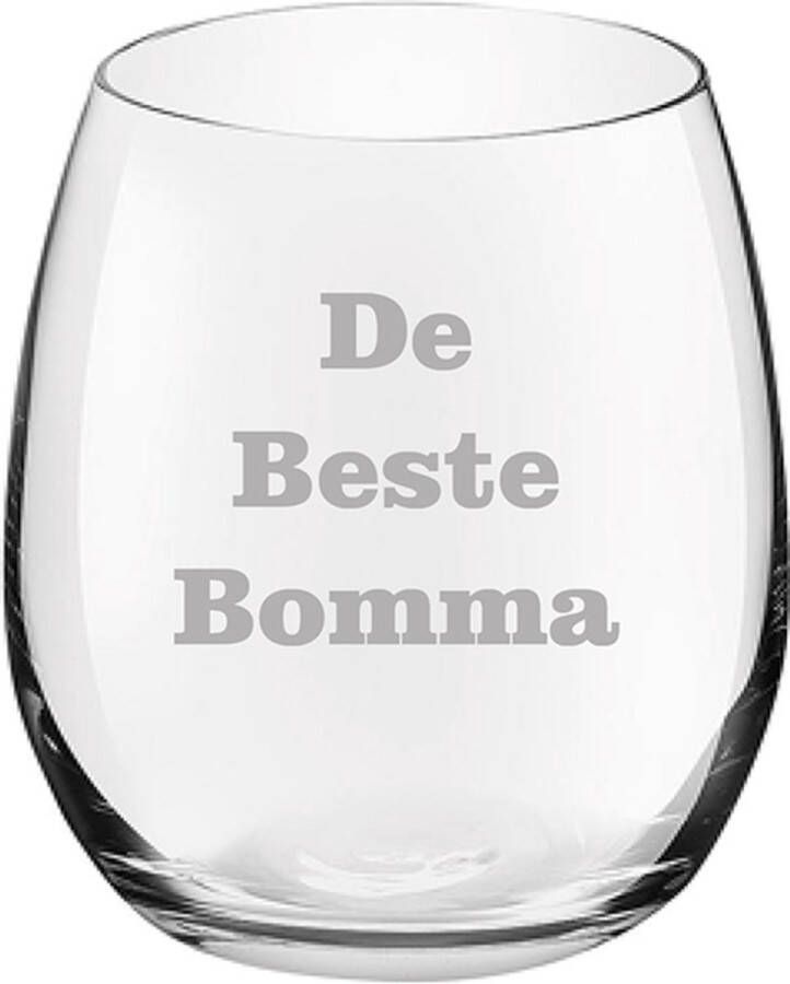 Royal Leerdam Drinkglas gegraveerd 39cl De Beste Bomma