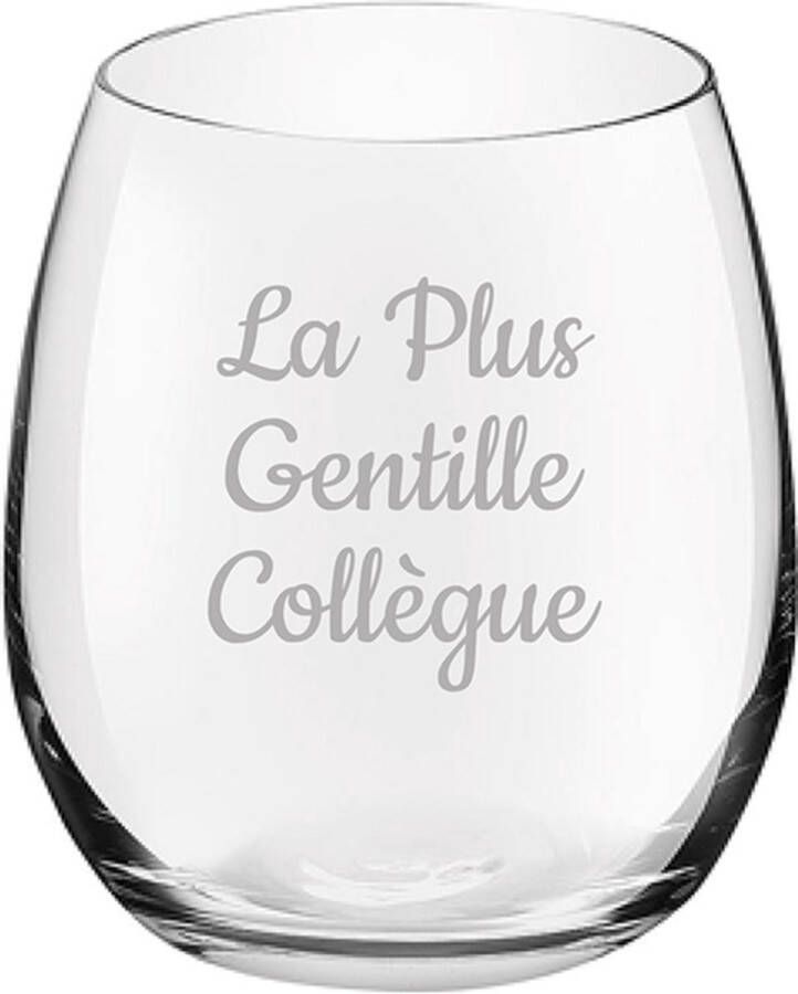 Royal Leerdam Drinkglas gegraveerd 39cl La Plus Gentille Collègue
