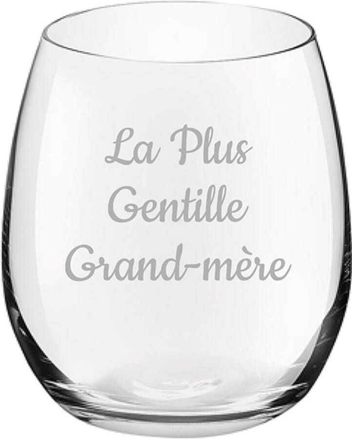 Royal Leerdam Drinkglas gegraveerd 39cl La Plus Gentille Grand-mère