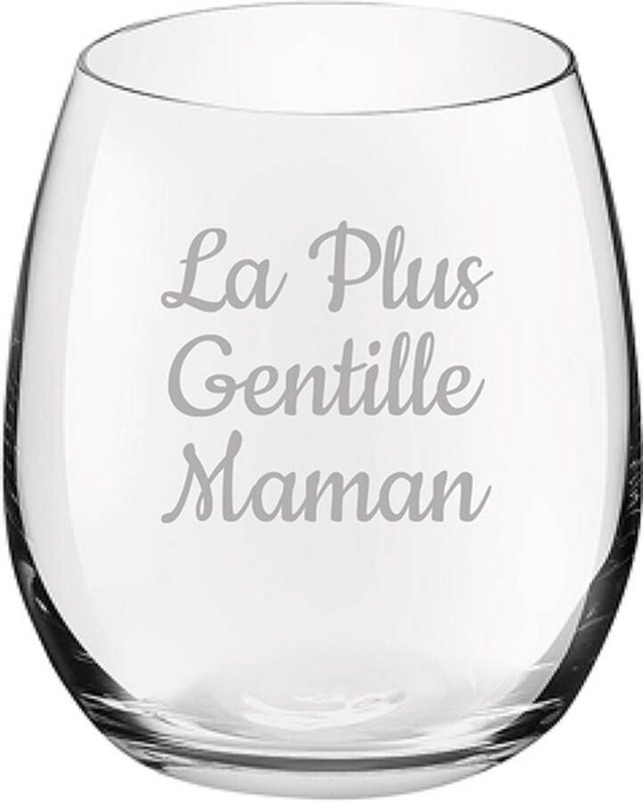 Royal Leerdam Drinkglas gegraveerd 39cl La Plus Gentille Maman