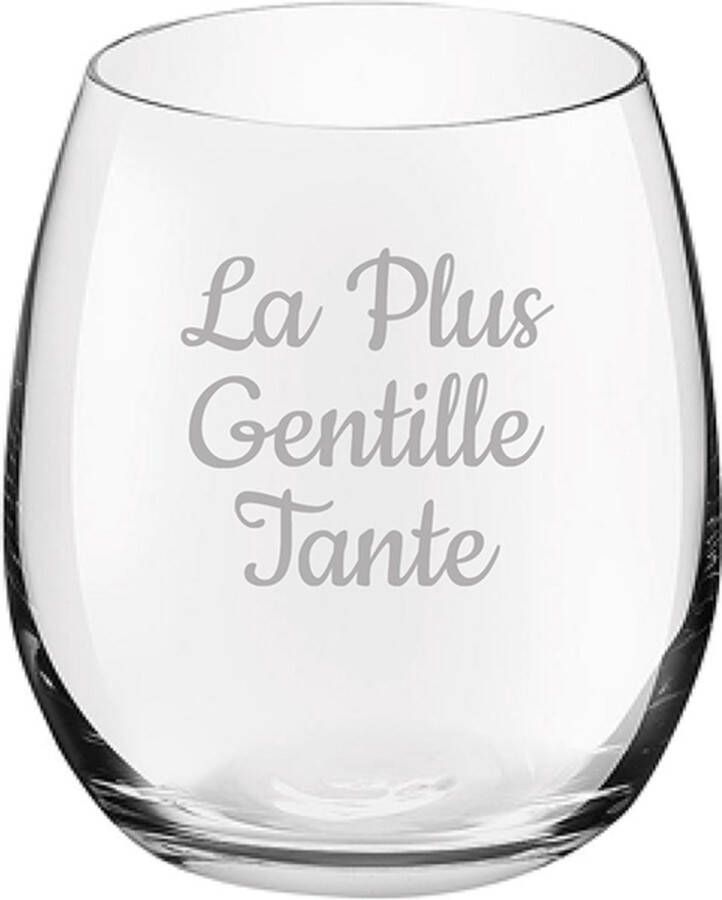 Royal Leerdam Drinkglas gegraveerd 39cl La Plus Gentille Tante