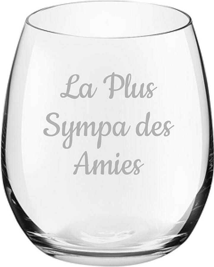 Royal Leerdam Drinkglas gegraveerd 39cl La Plus Sympa des Amies